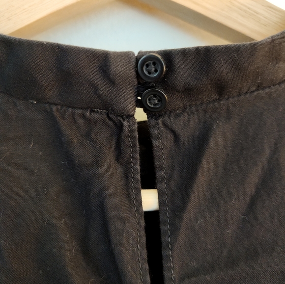 Everlane Mock Neck Bubble Long Sleeve Cotton Top Shirt Blouse - Picture 8 of 9